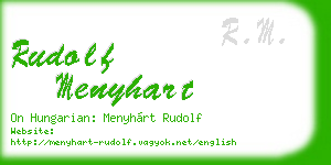 rudolf menyhart business card
