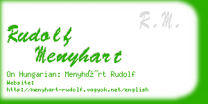 rudolf menyhart business card